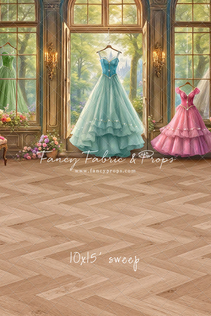 Dress of Royal Wishes- Wood Floor - With Sweep Option