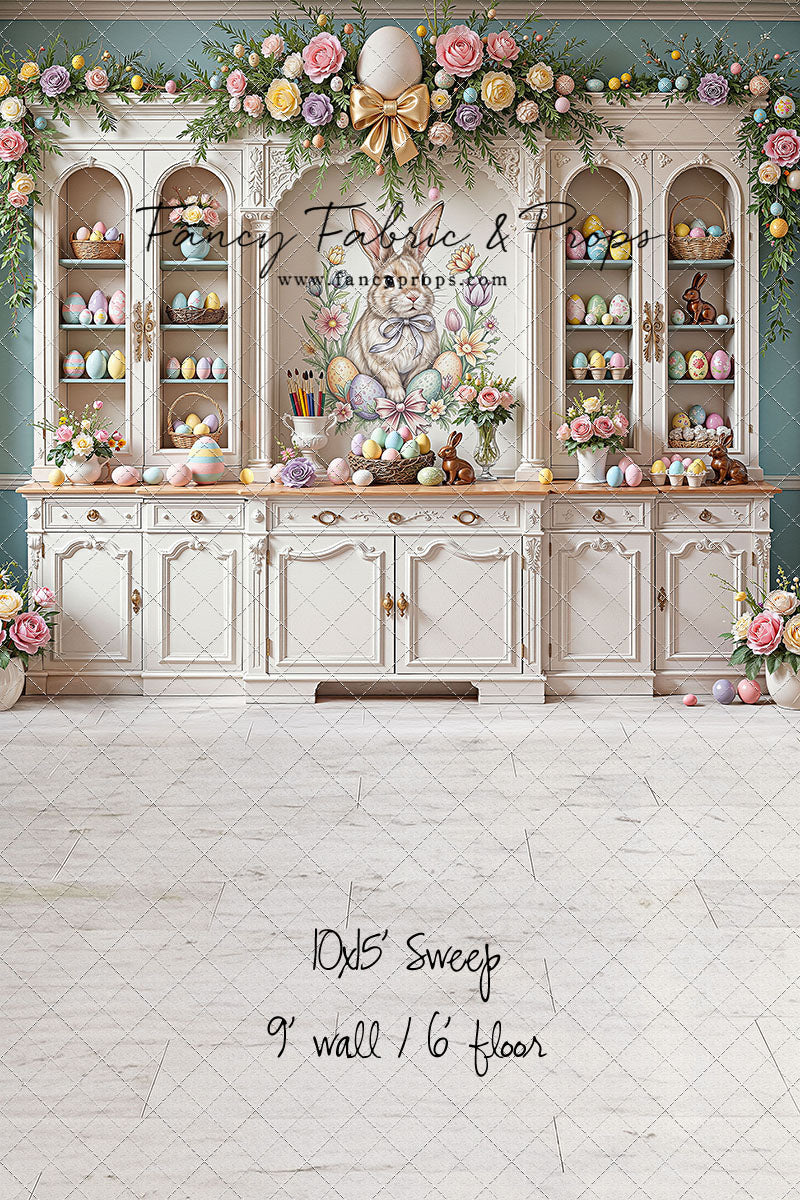 Easter Cupboard - White Floor - With Sweep Option