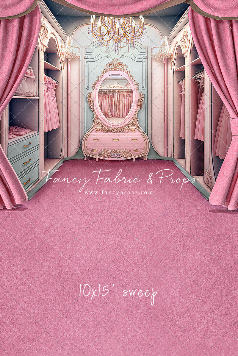 Elegant Armoire - Pink Floor Option - With Sweep Option