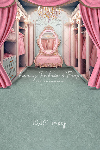 Elegant Armoire - Sage Floor Option - With Sweep Option