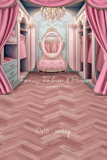 Elegant Armoire - Wood Floor Option - With Sweep Option