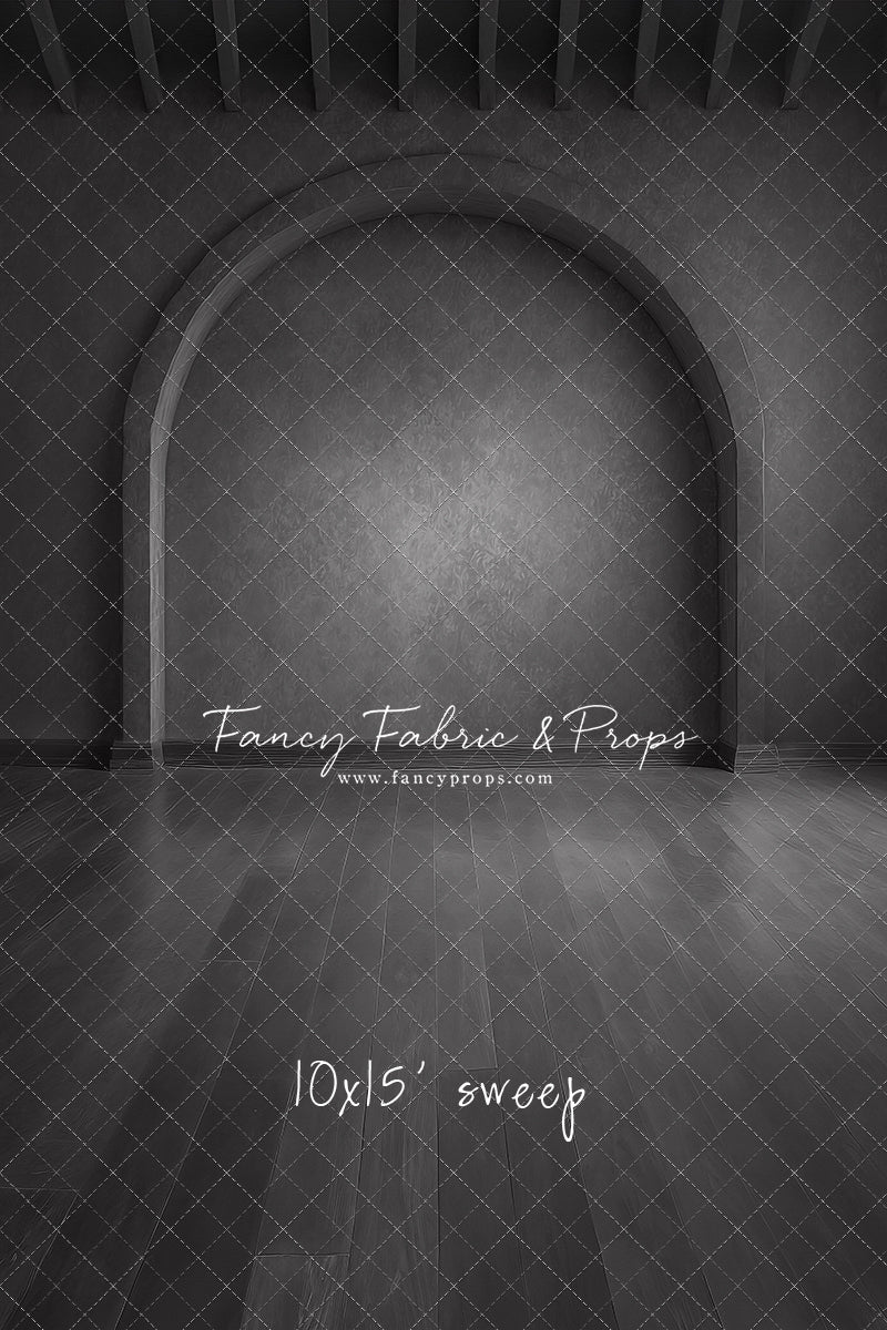 Elegant Charcoal Alcove - Wood Floor - With Sweep Option