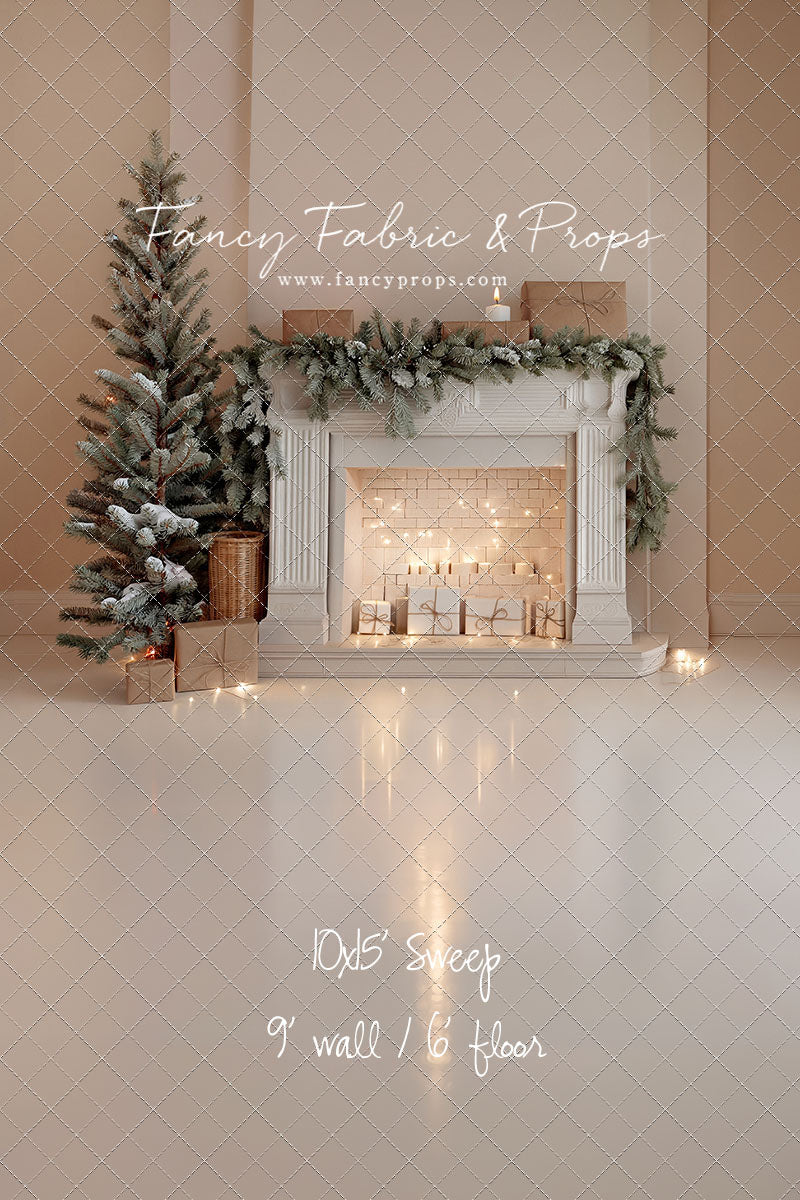 Evergreen & Ivory Mantle - With Sweep Option