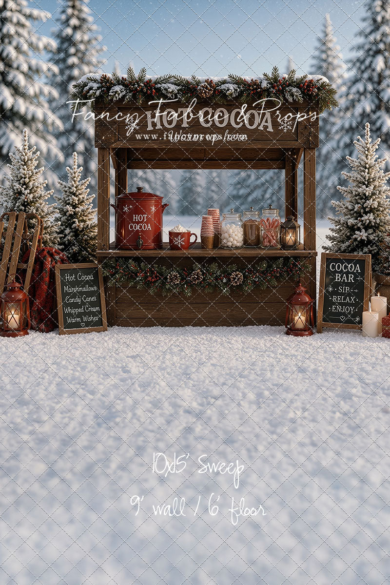 Frosted Forest Cocoa Cart - With Sweep Option
