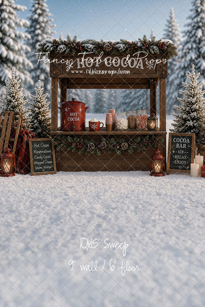 Frosted Forest Cocoa Cart - With Sweep Option