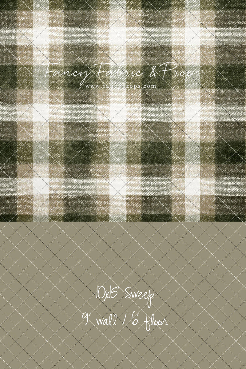 Frosted Pine Plaid - With Sweep Option