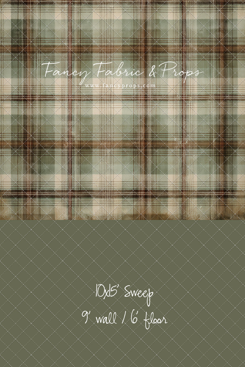 Frosted Plaid Spruce - With Sweep Option
