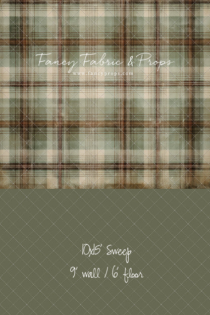 Frosted Plaid Spruce - With Sweep Option