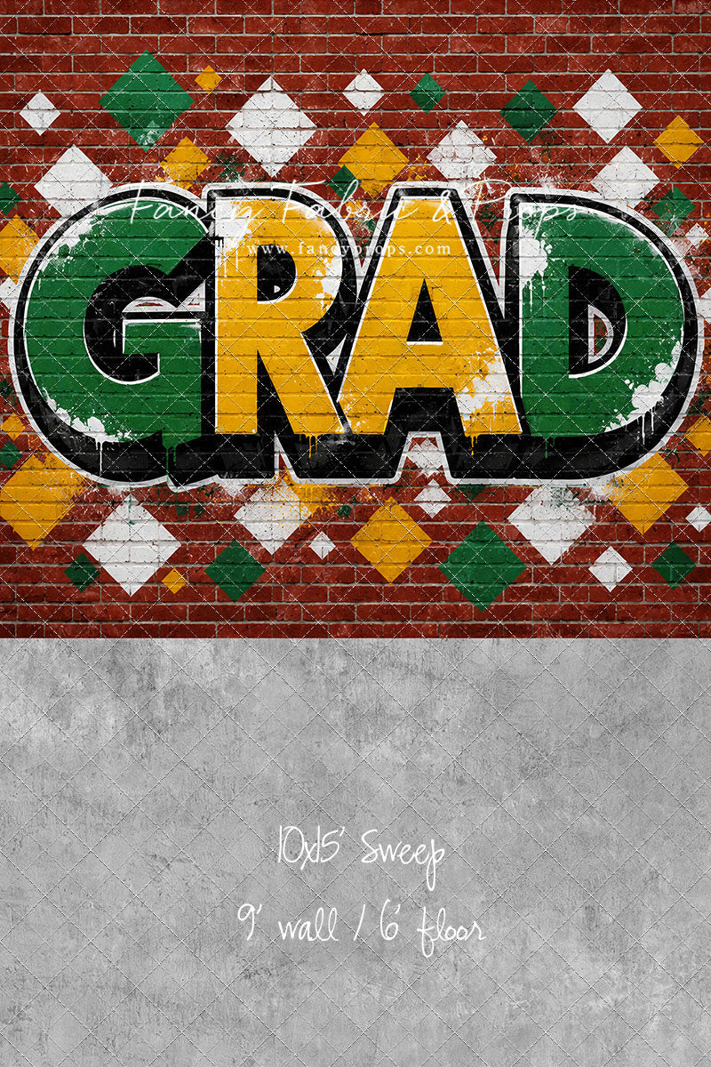 Gold & Green Grad - With Sweep Option