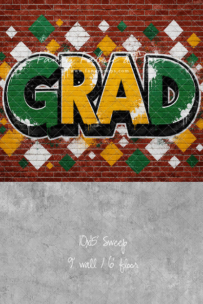 Gold & Green Grad - With Sweep Option