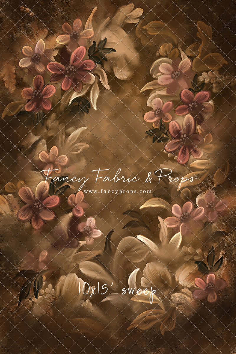 Golden Floral Tapestry - Sweep Sizes Only