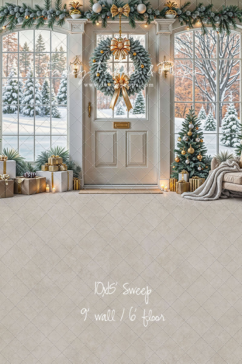 Golden Noel Entryway - with Sweep Option