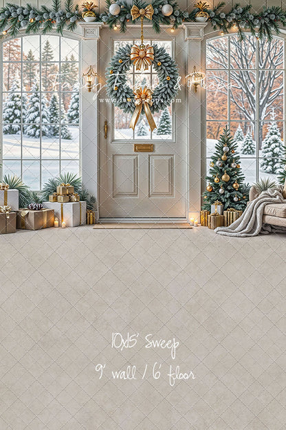 Golden Noel Entryway - with Sweep Option