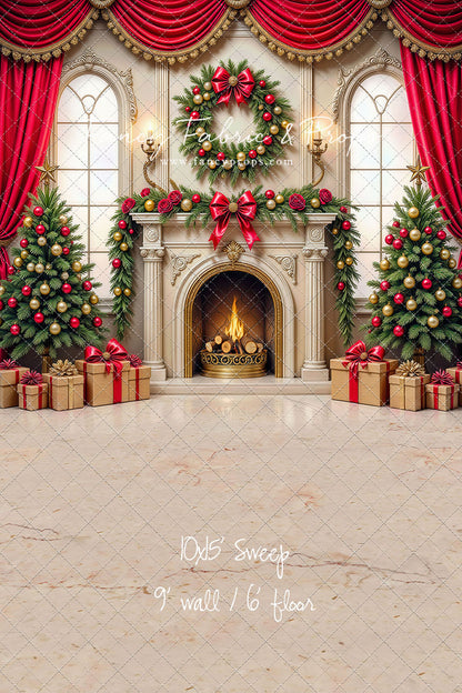 Grand Christmas Hearth - with Sweep Option