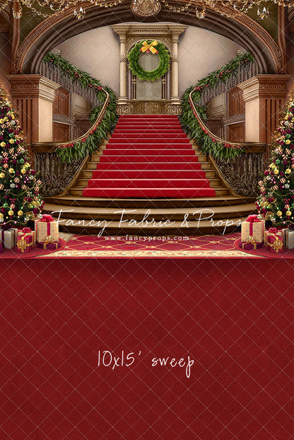 Grand Holiday Staircase - Red Carpet - with Sweep Option