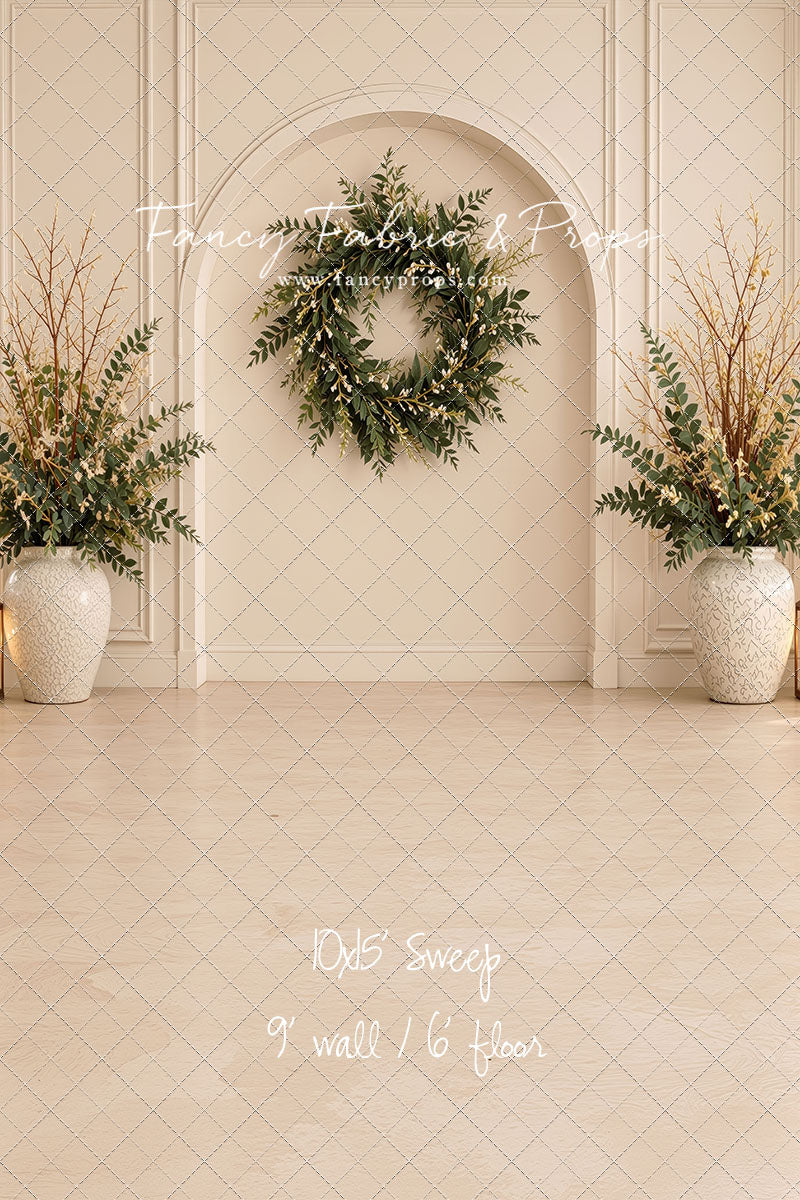 Ivory Evergreen Arch - With Sweep Option