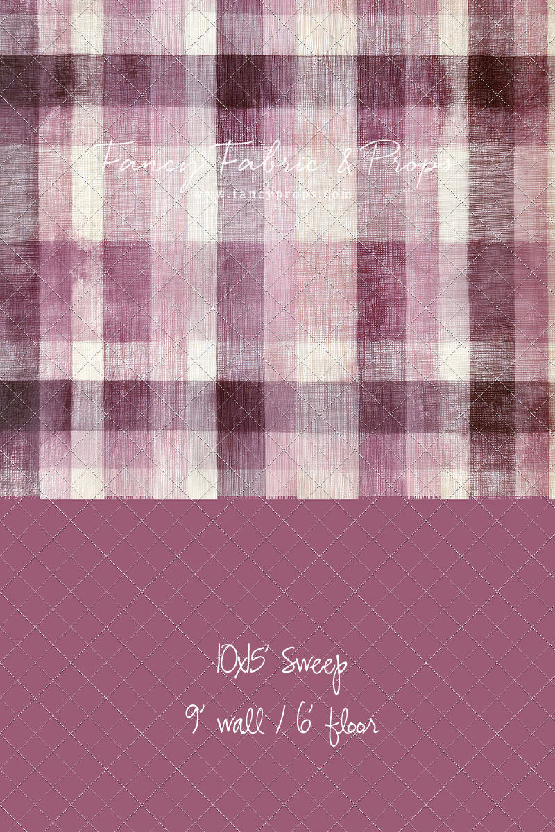 Mulberry Plaid - With Sweep Option