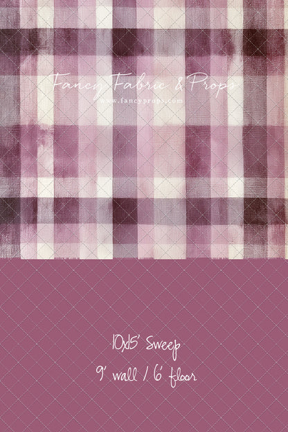 Mulberry Plaid - With Sweep Option
