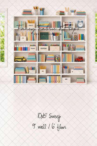 Pastel Classroom Bookshelf - With Sweep Option