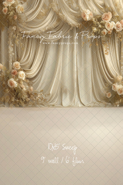 Petals & Silk In Ivory - With Sweep Option