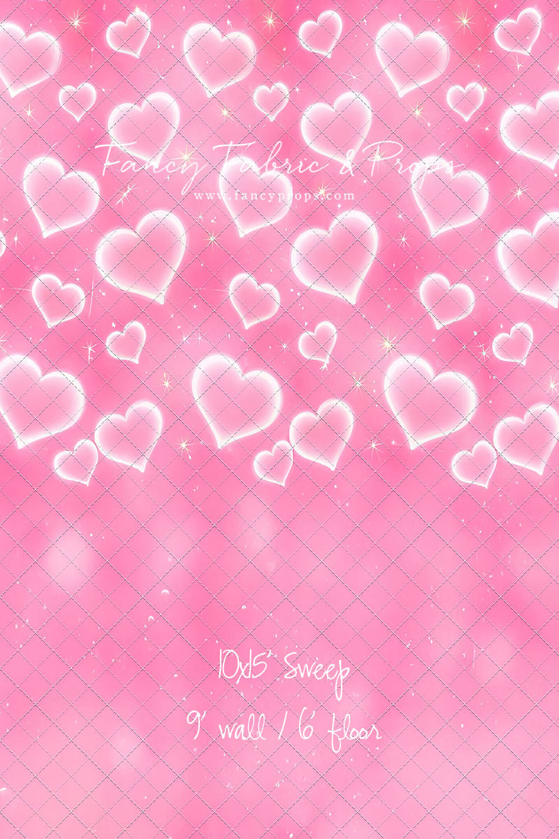 Pink Puffy Hearts - With Sweep Option