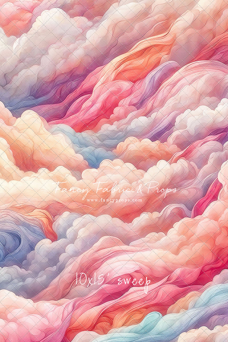 Pink Rainbow Cascading Clouds