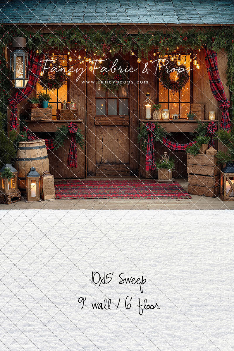 Plaid Cabin Porch - With Sweep Option