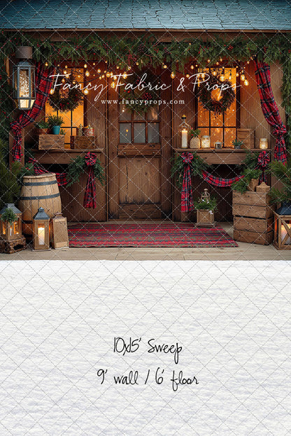 Plaid Cabin Porch - With Sweep Option