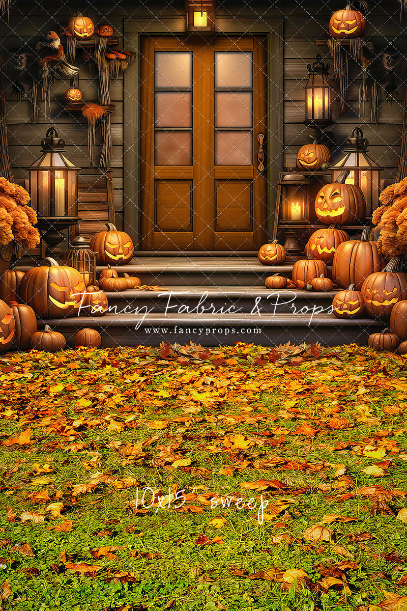 Pumpkin Porch -  Rust Door - With Sweep Option