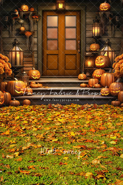 Pumpkin Porch -  Rust Door - With Sweep Option