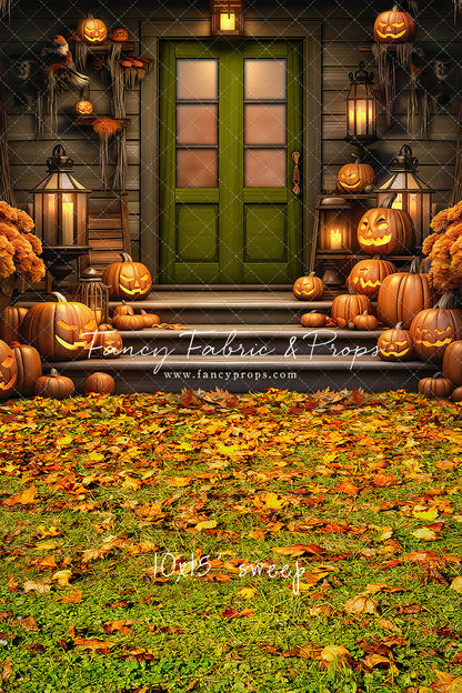 Pumpkin Porch - Green Door - With Sweep Option