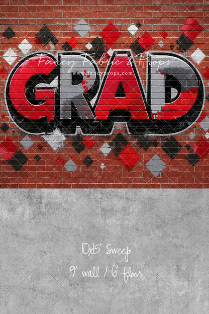 Red, Black & Gray Grad - With Sweep Option