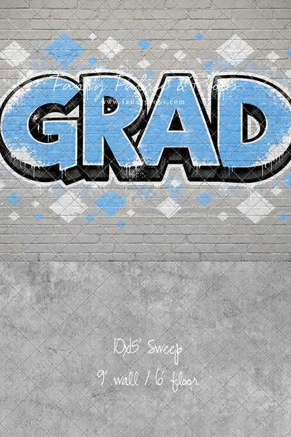 Sky & White Grad - With Sweep Option