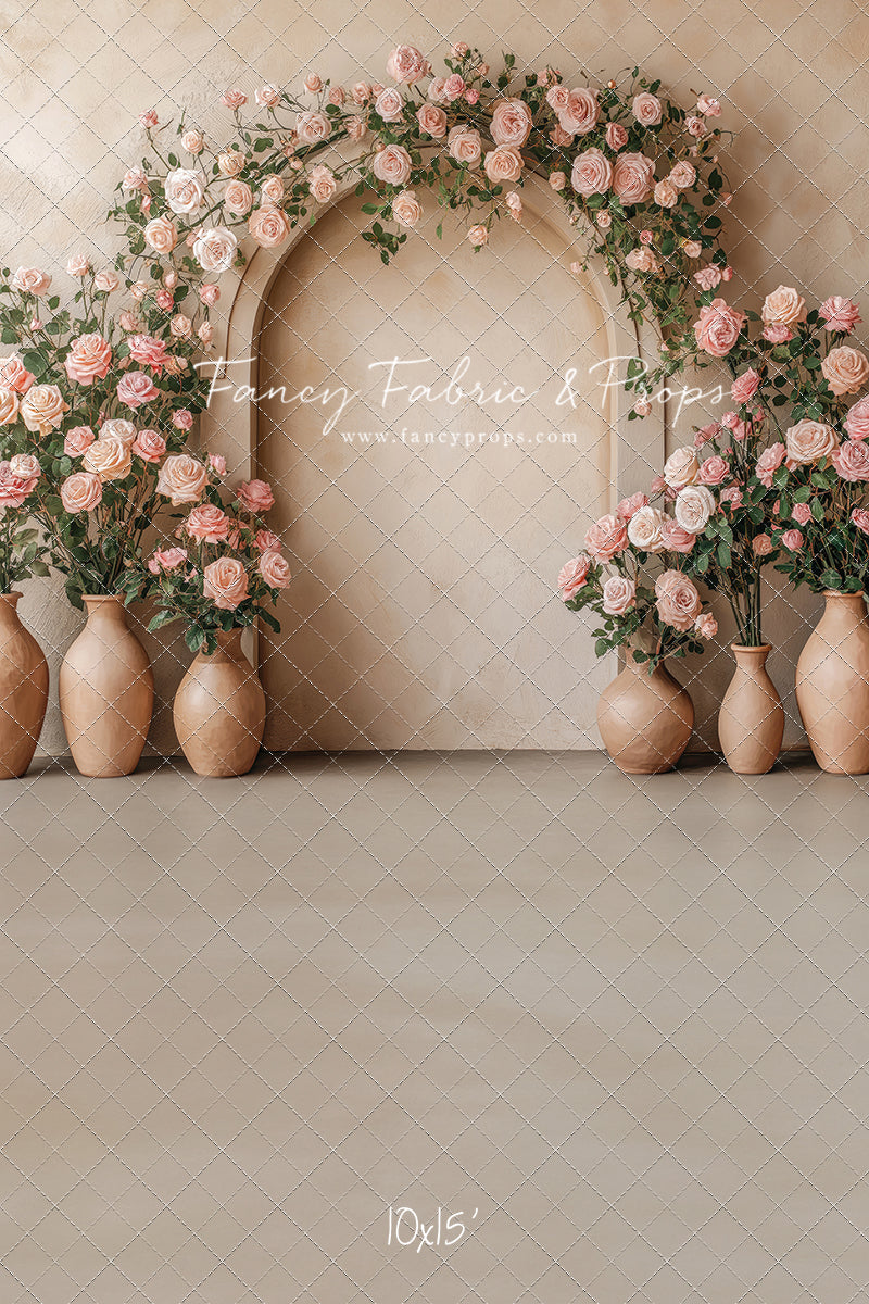 Soft Rose Arch - With Sweep Option