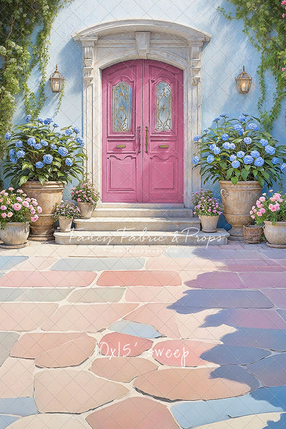 Summertime Patio - Pink Door - With Sweep Option