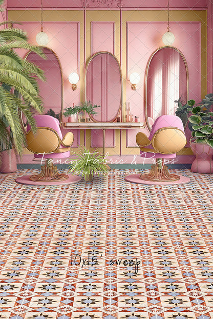 Teresa's Vanity - Tile Floor Option - With Sweep Option