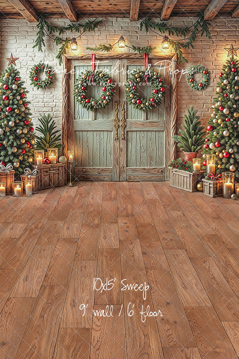 The Christmas Cabin Porch - with Sweep Option