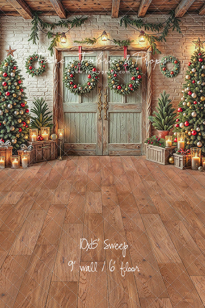 The Christmas Cabin Porch - with Sweep Option