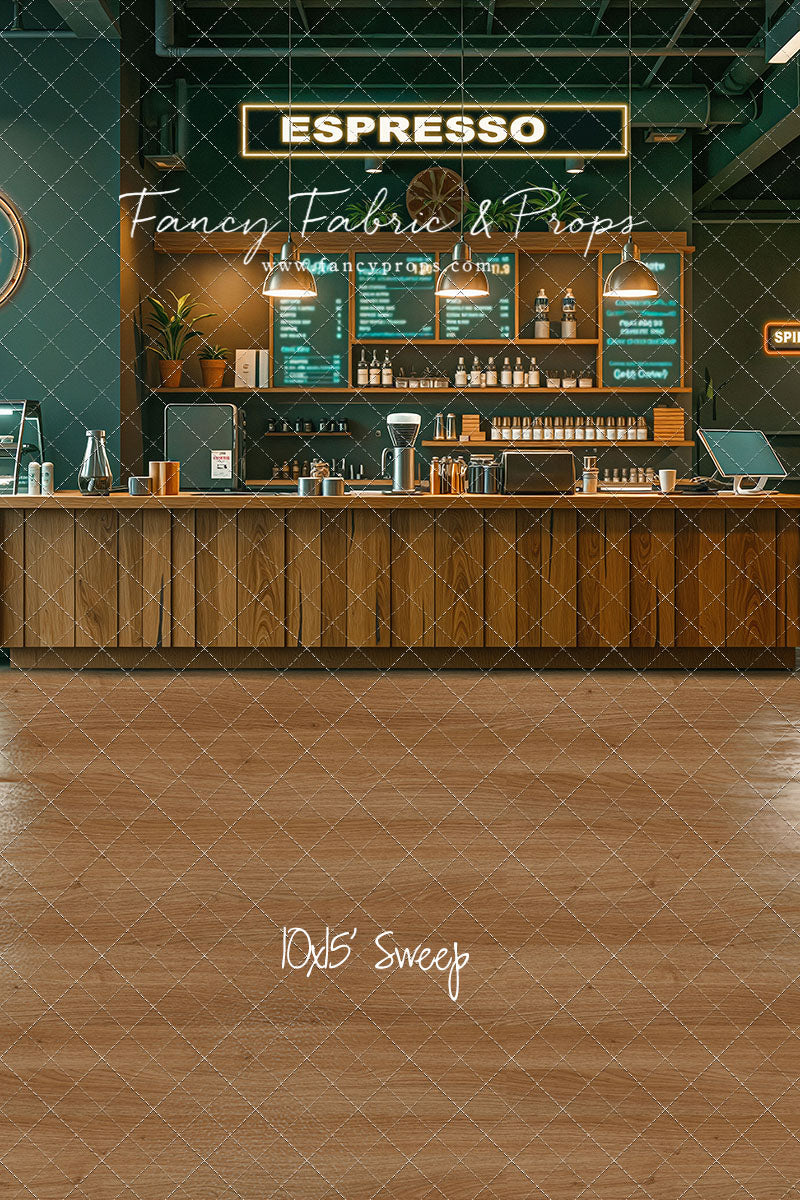 The Coffee Spot - Wood Floor Version - With Sweep Option