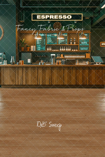 The Coffee Spot - Wood Floor Version - With Sweep Option