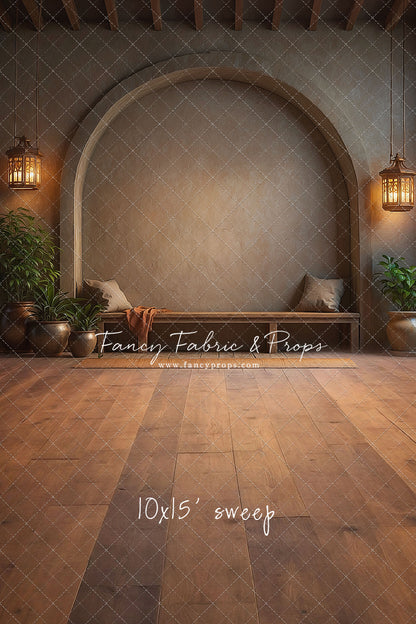 Warm Amber Archway - With Bench - With Sweep Option