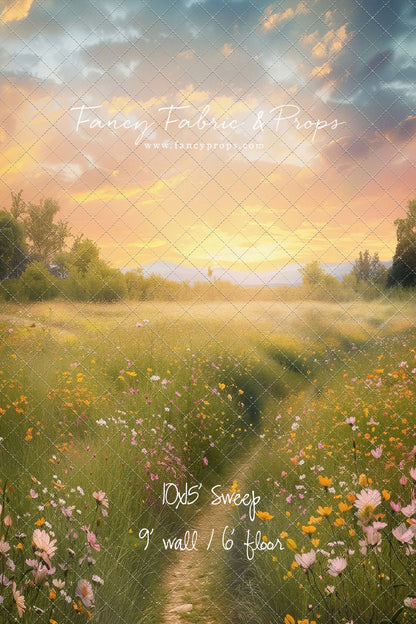 Wildflower Sunset Path  - With Sweep Option