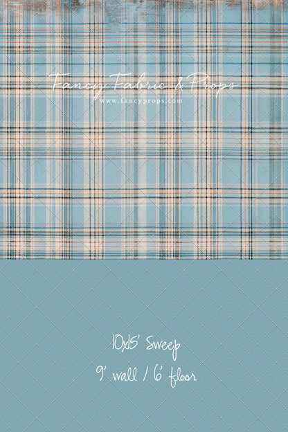Winter Sky Gingham - With Sweep Option