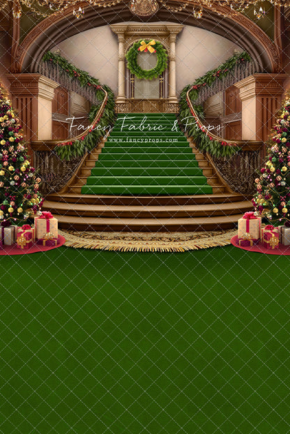 Grand Holiday Staircase - Green Carpet - with Sweep Option