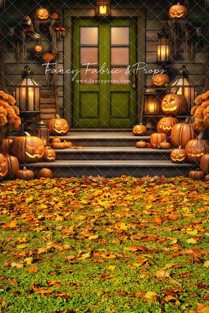 Pumpkin Porch - Green Door - With Sweep Option