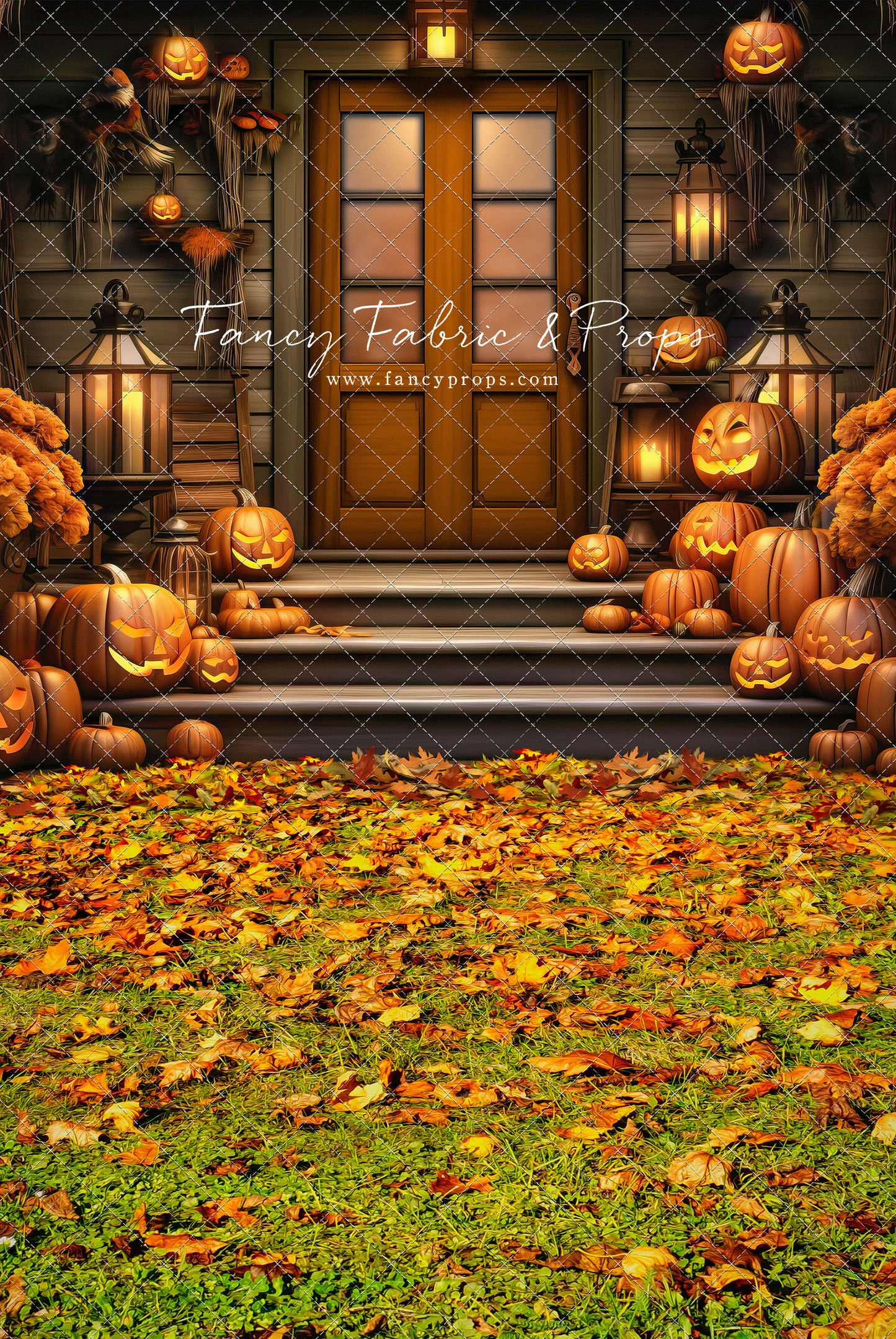 Pumpkin Porch -  Rust Door - With Sweep Option
