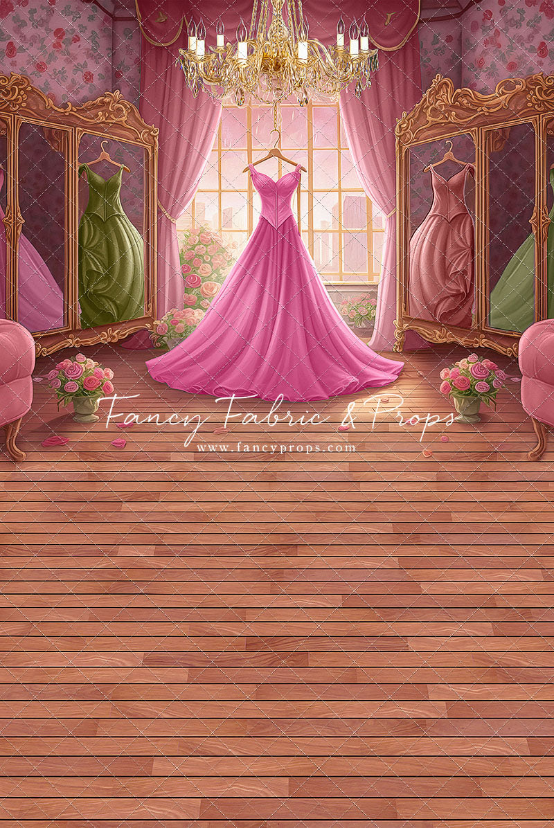 Dress Like A Princess - Pink Dress/Pink Curtains - With Sweep Option
