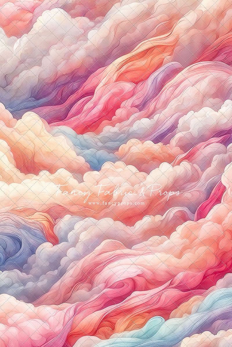 Pink Rainbow Cascading Clouds