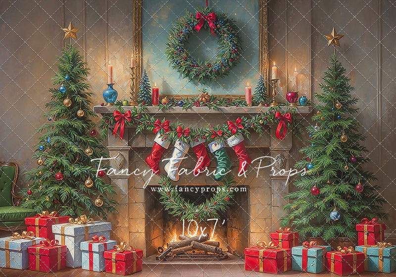 Antique Holiday Mantle - with Sweep Option