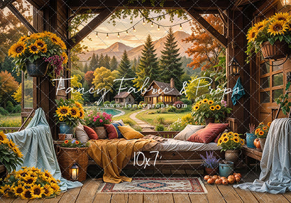 Autumn Sunflower Hideaway - With Sweep Option